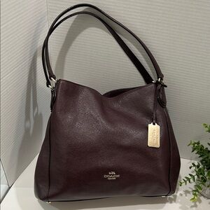 Coach Burgundy Leather Shoulder Bag